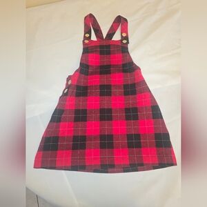 Max Studio Kids Red and Black Plaid Dress
